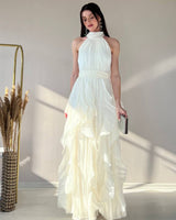 Ruffle Flow Maxi Dress + Belt