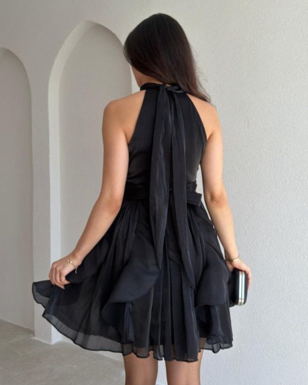Ruffle Flow Mini Dress