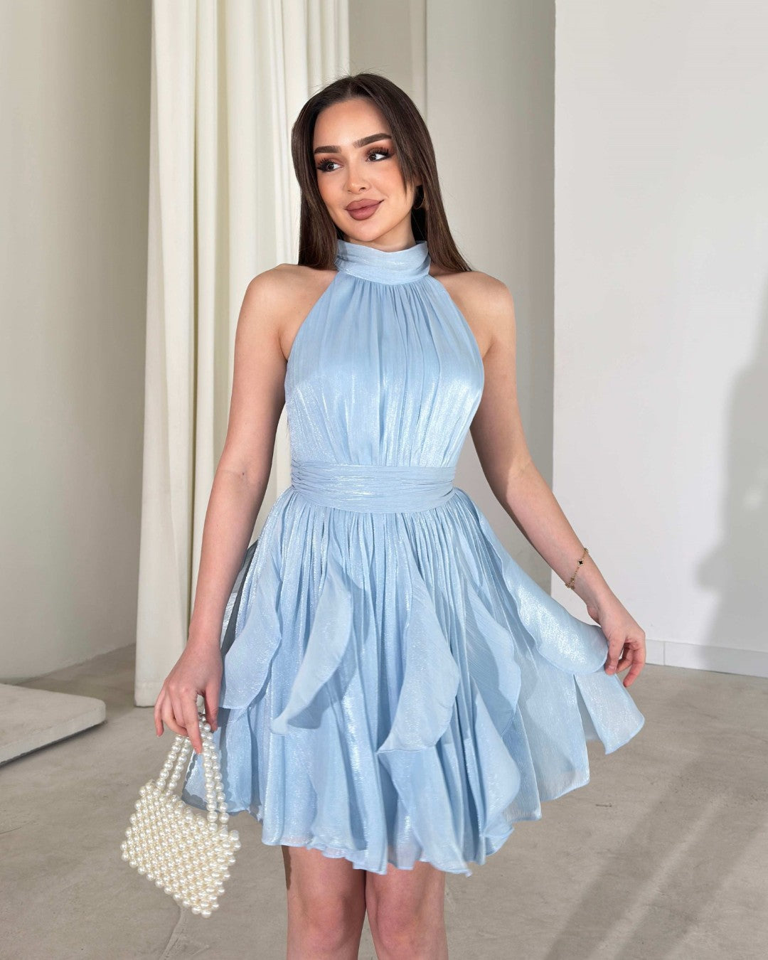 Ruffle Flow Mini Dress