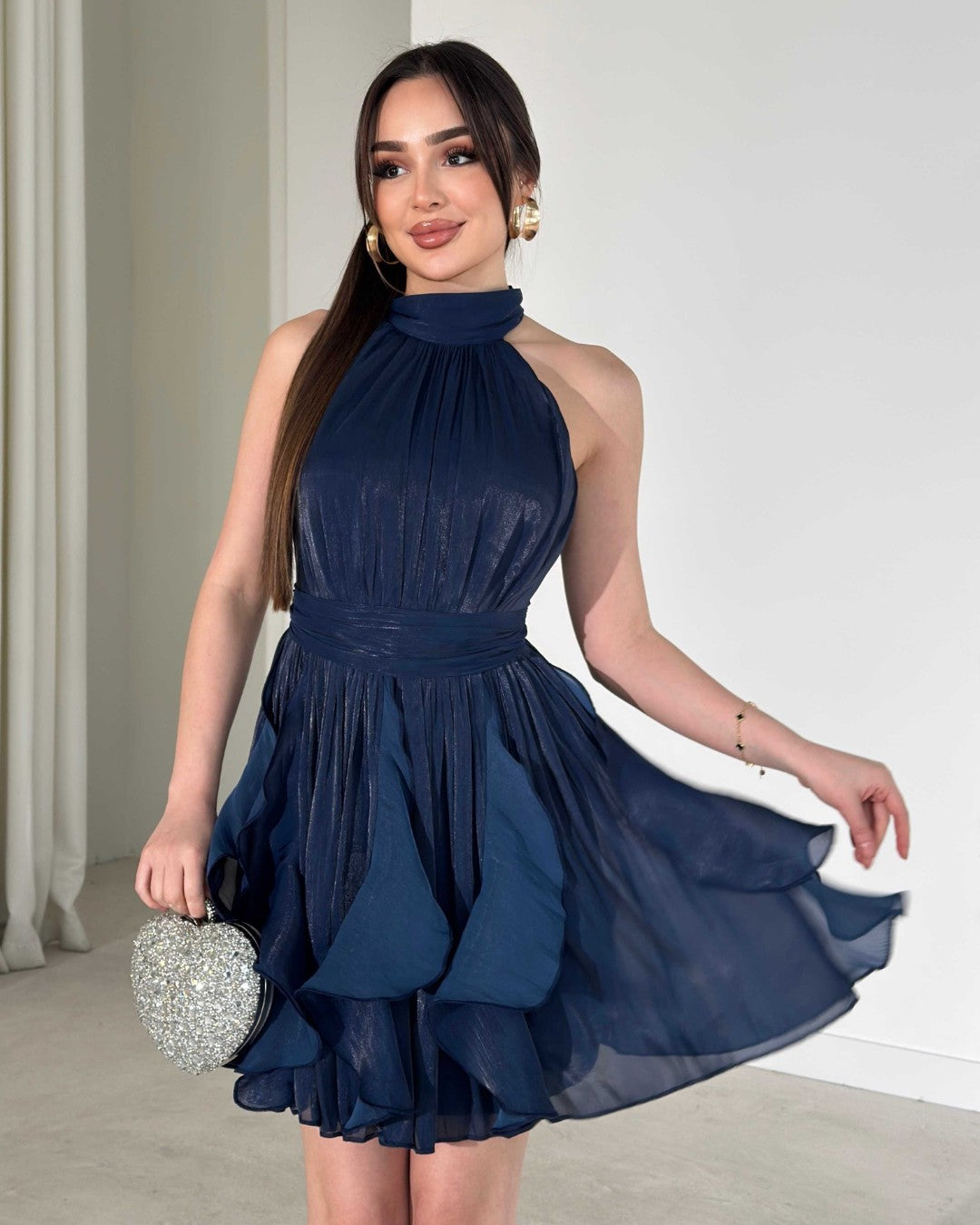 Ruffle Flow Mini Dress