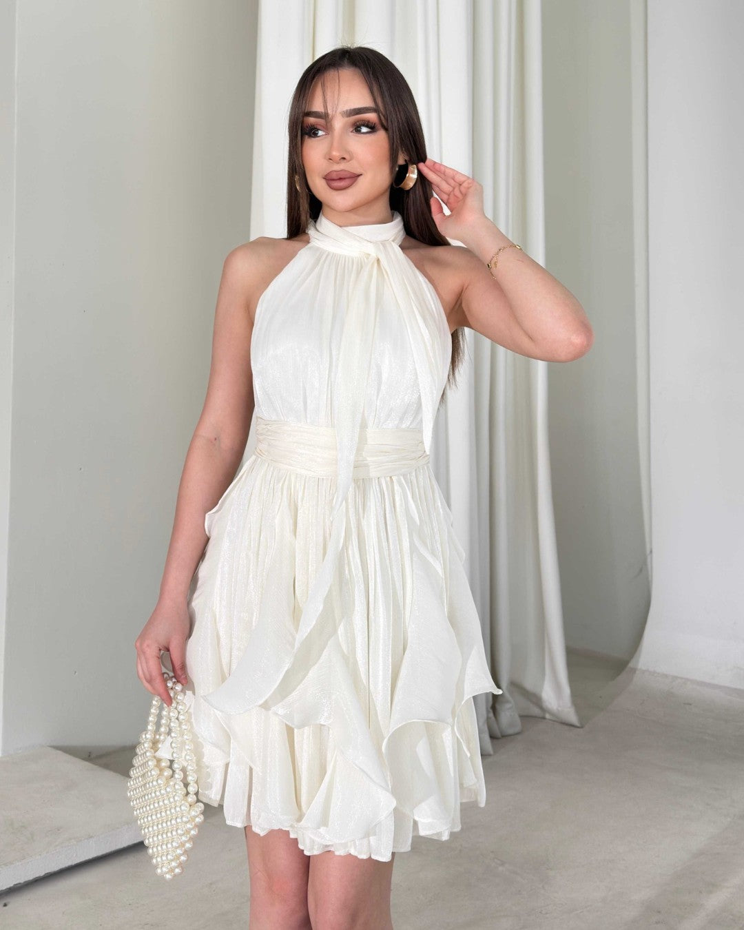 Ruffle Flow Mini Dress