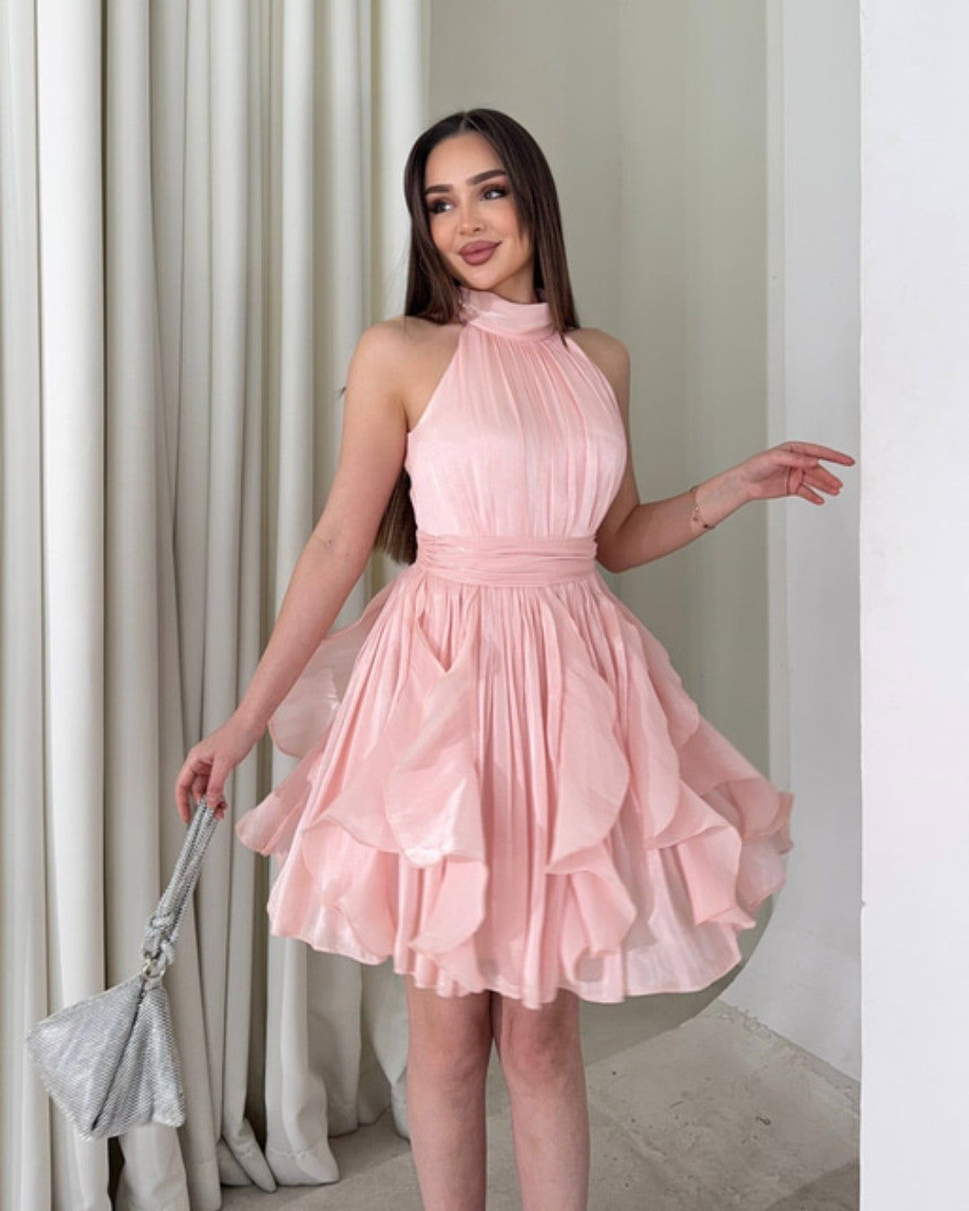 Ruffle Flow Mini Dress