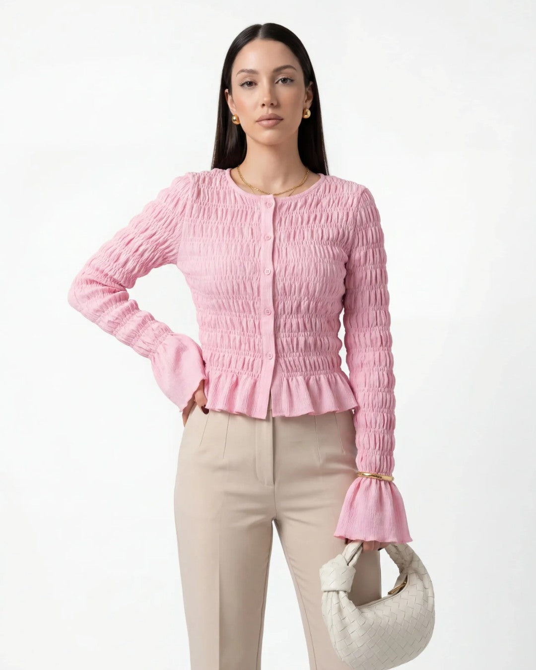 Ruffle-Hem Blouse