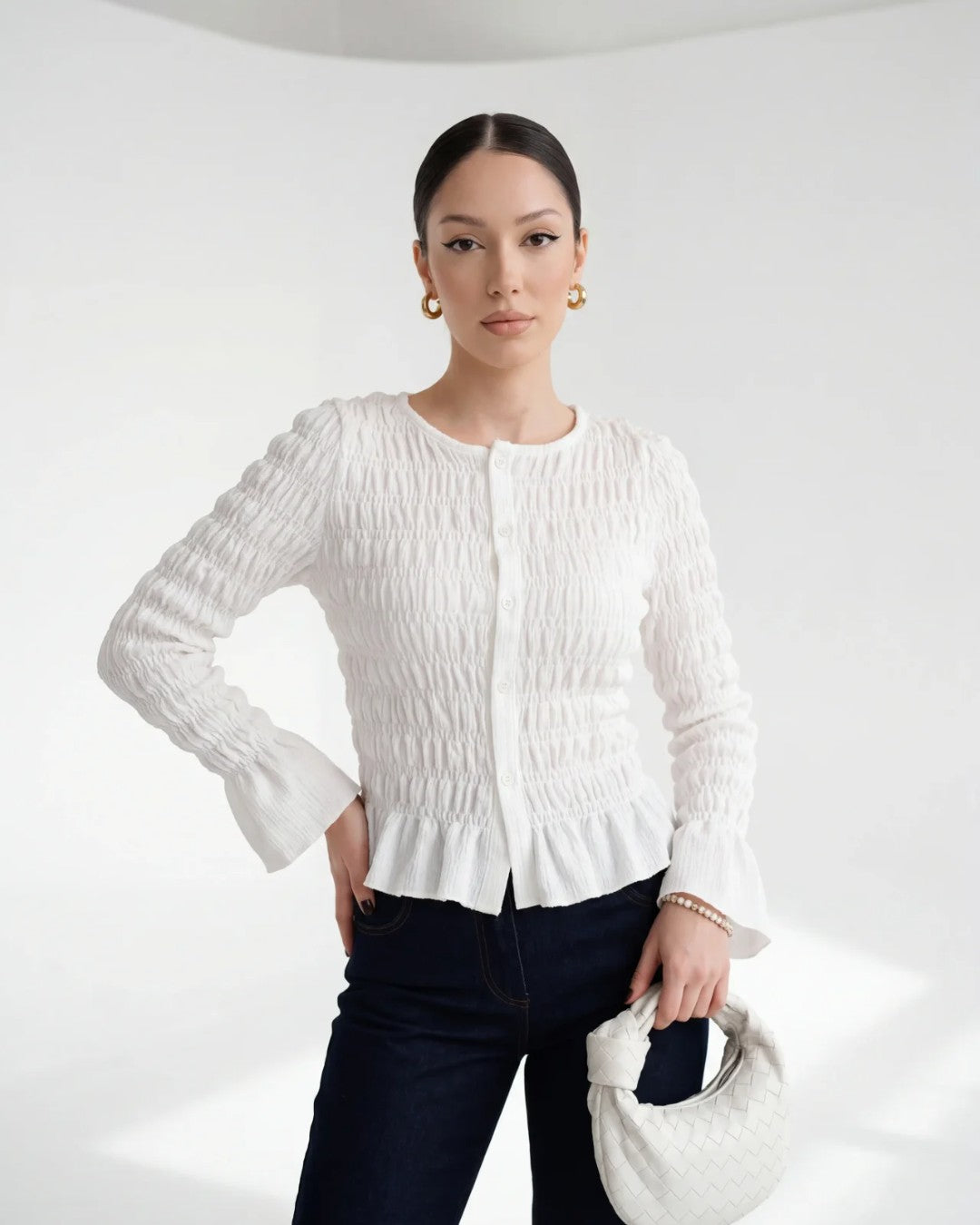 Ruffle-Hem Blouse