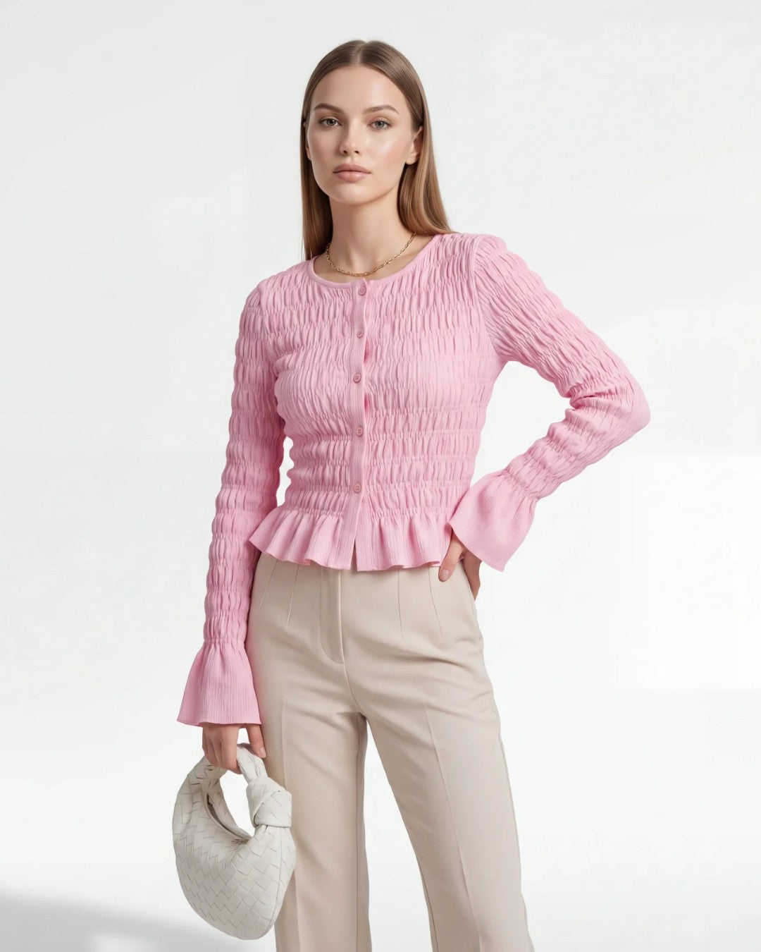 Ruffle-Hem Blouse