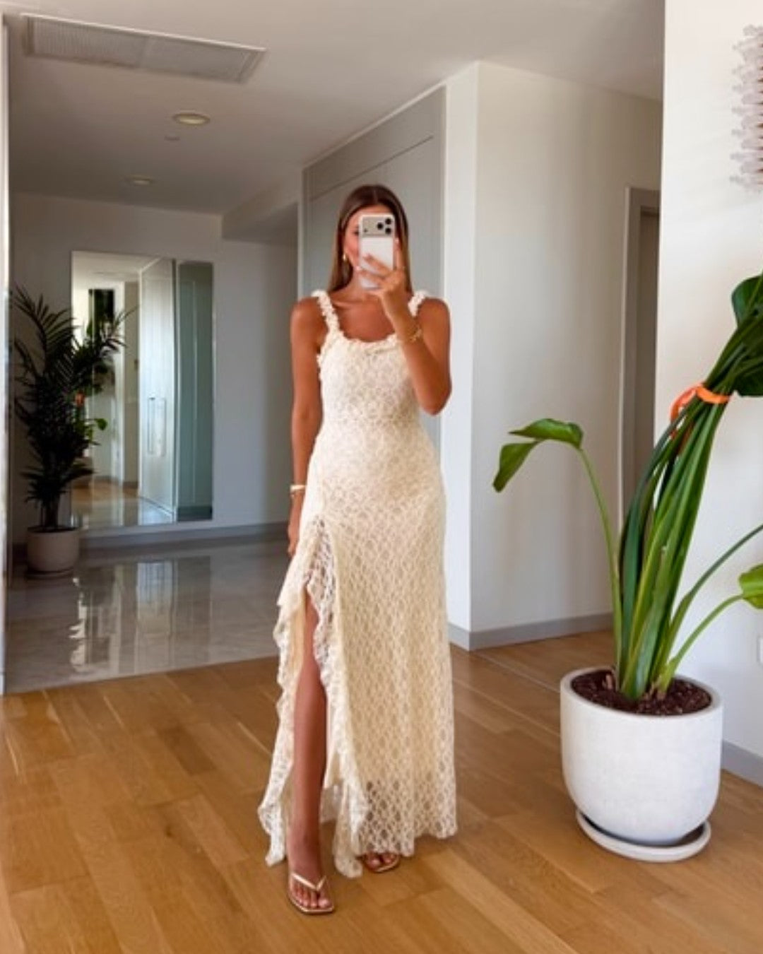 Ruffle Lace Dress