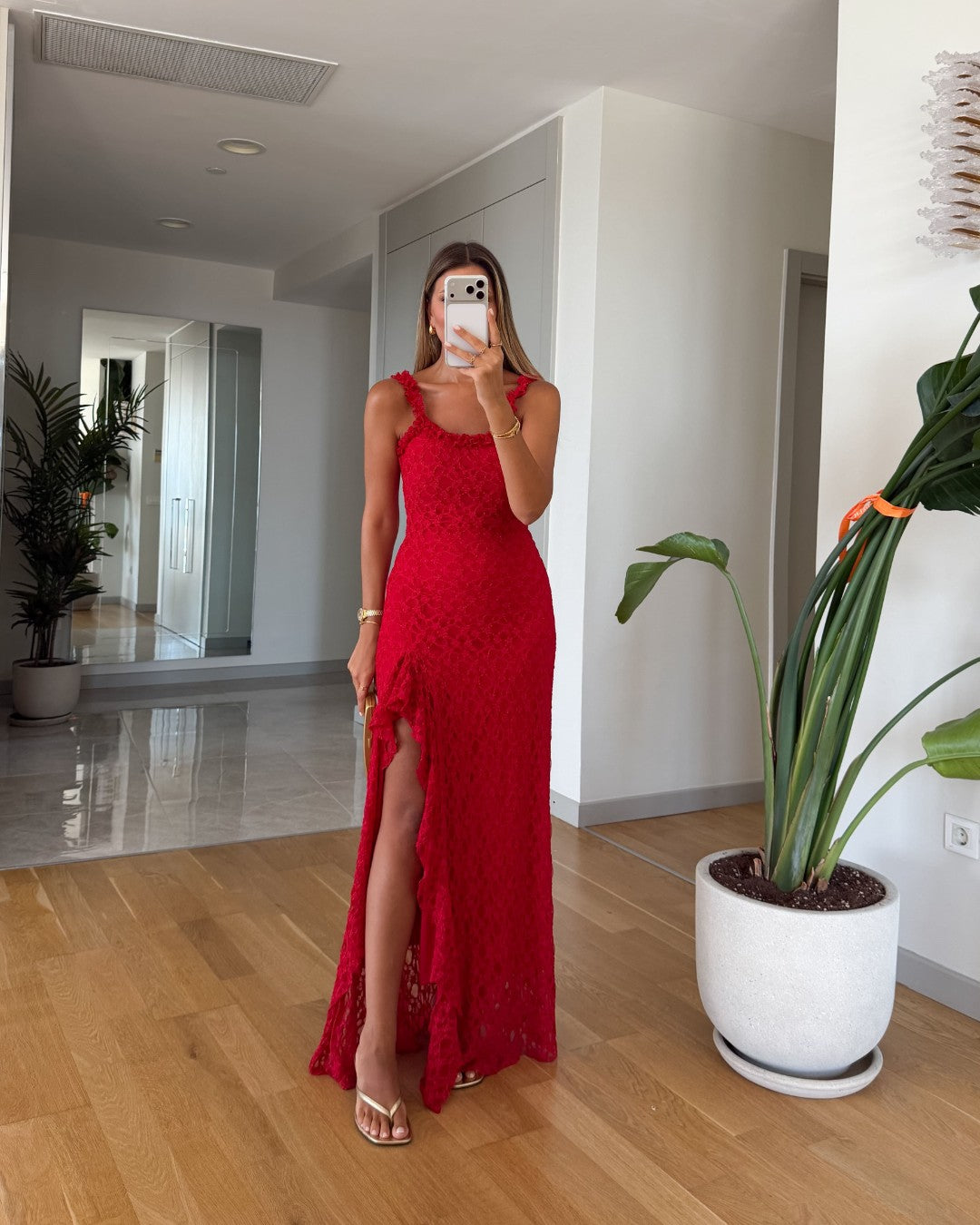Ruffle Lace Dress