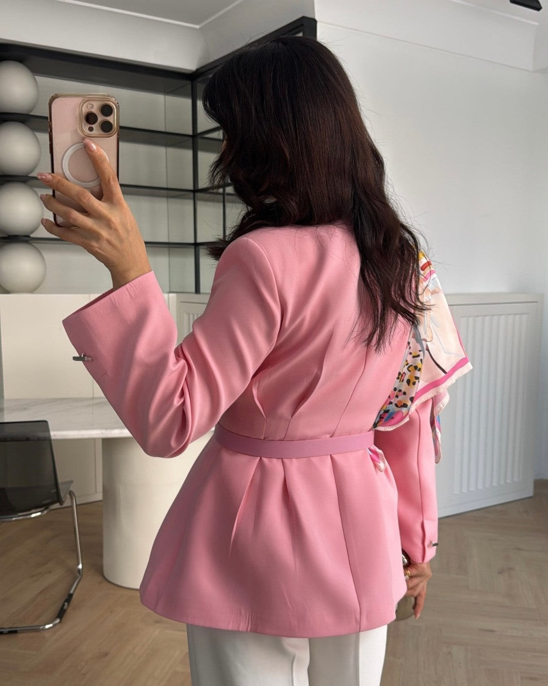 Scarf Elegant Blazer + Belt