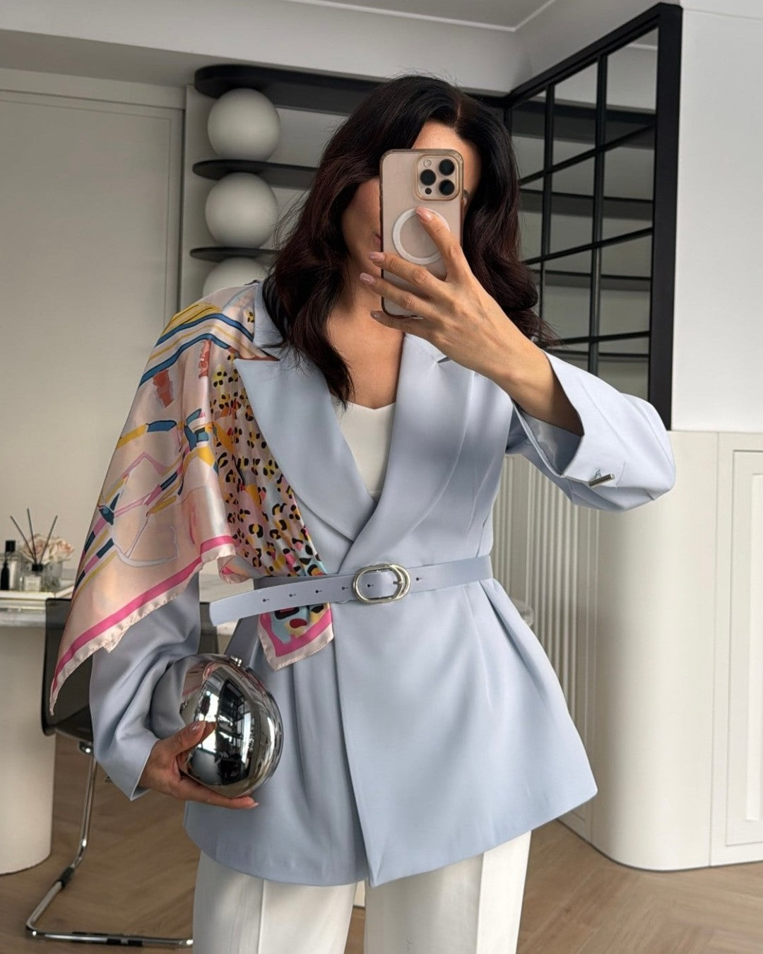 Scarf Elegant Blazer + Belt