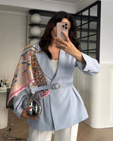 Scarf Elegant Blazer + Belt