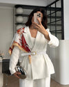 Scarf Elegant Blazer + Belt
