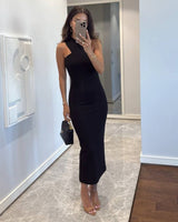 Scarlet Asymmetric Maxi Dress