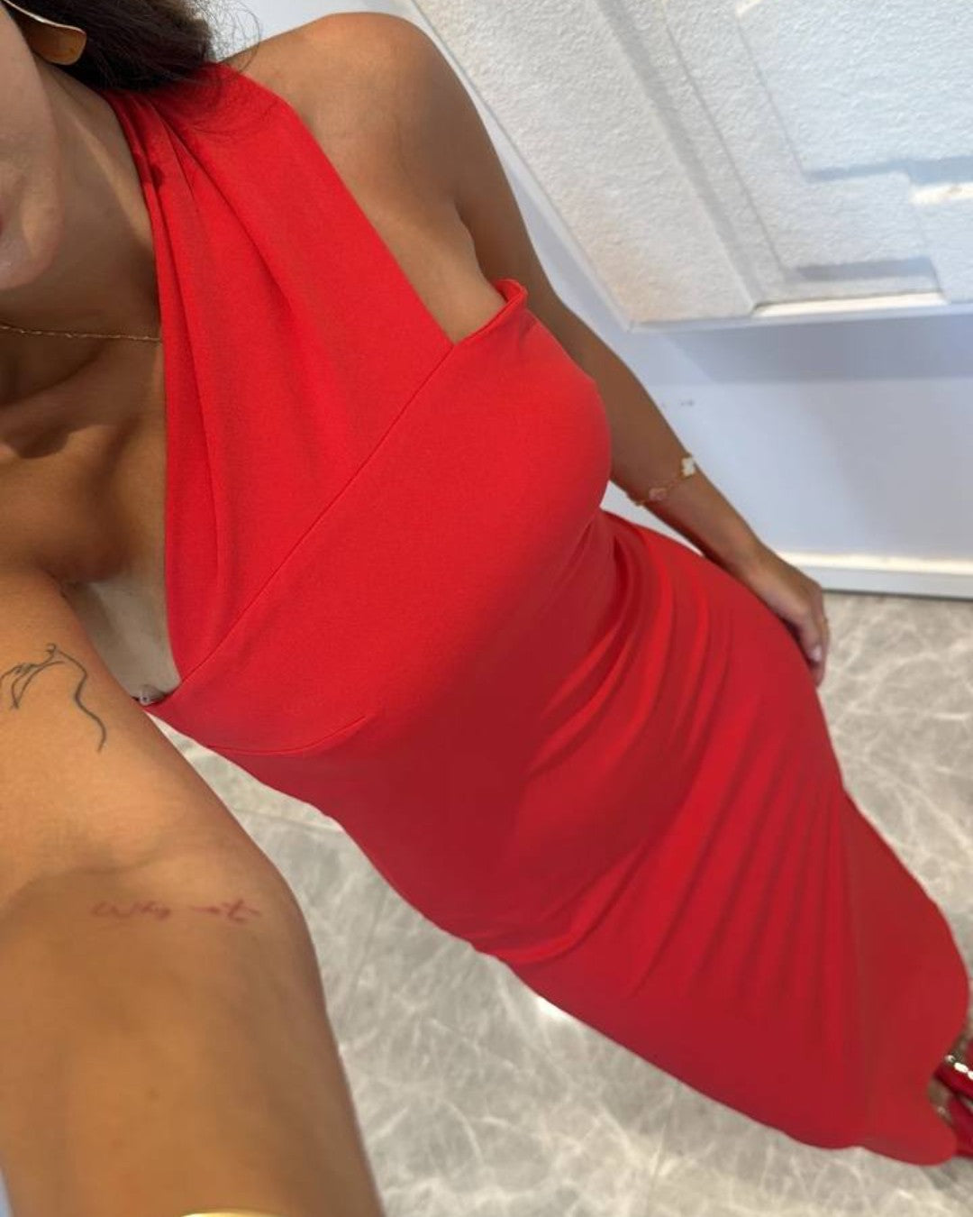 Scarlet Asymmetric Maxi Dress