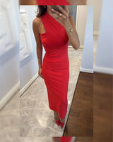 Scarlet Asymmetric Maxi Dress