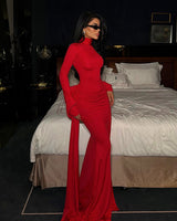 Scarlet Veil Gown