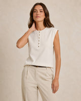 Sculpted Henley Top