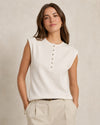 Sculpted Henley Top