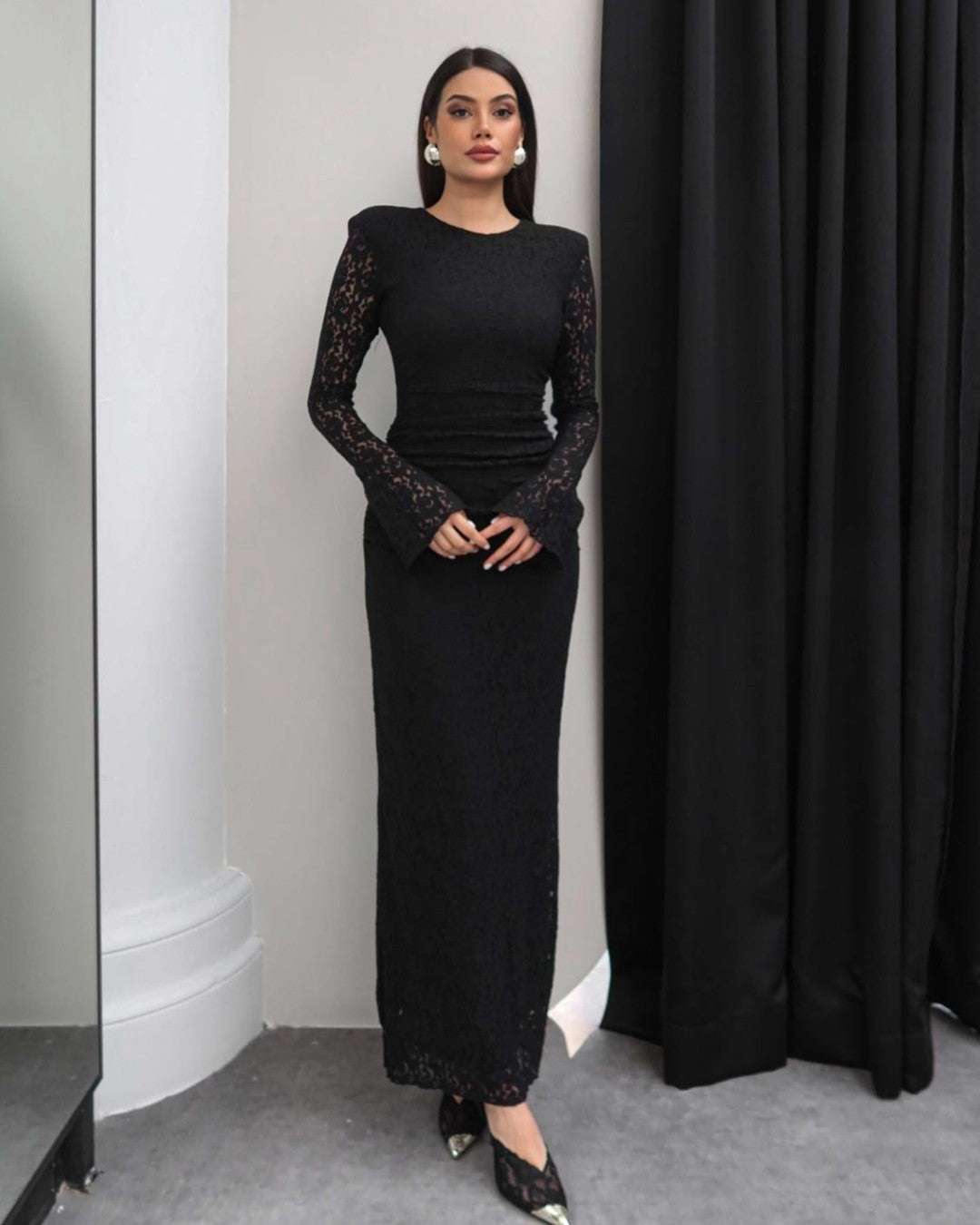 Sculpted Lace Dress