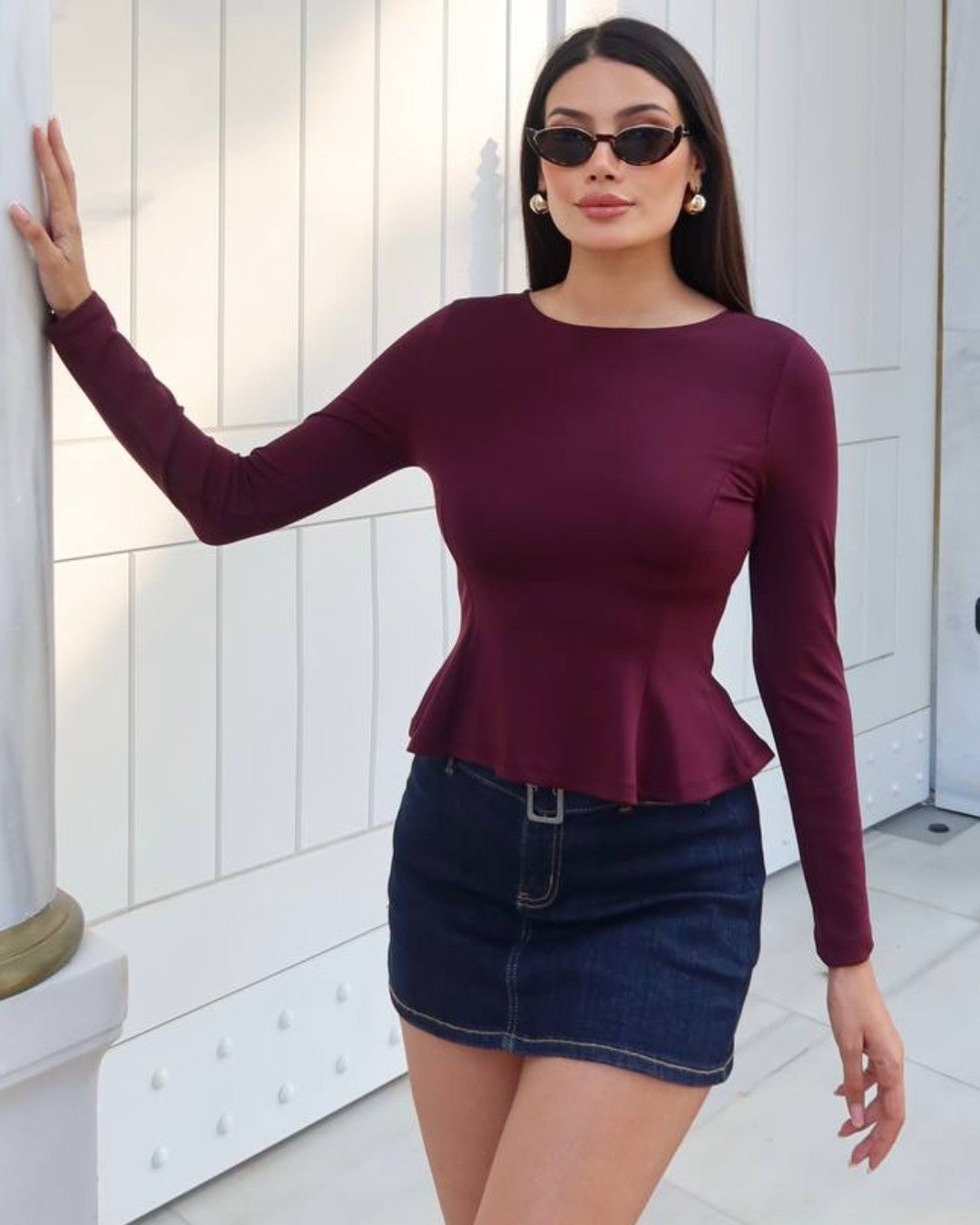 Sculpted Peplum Top