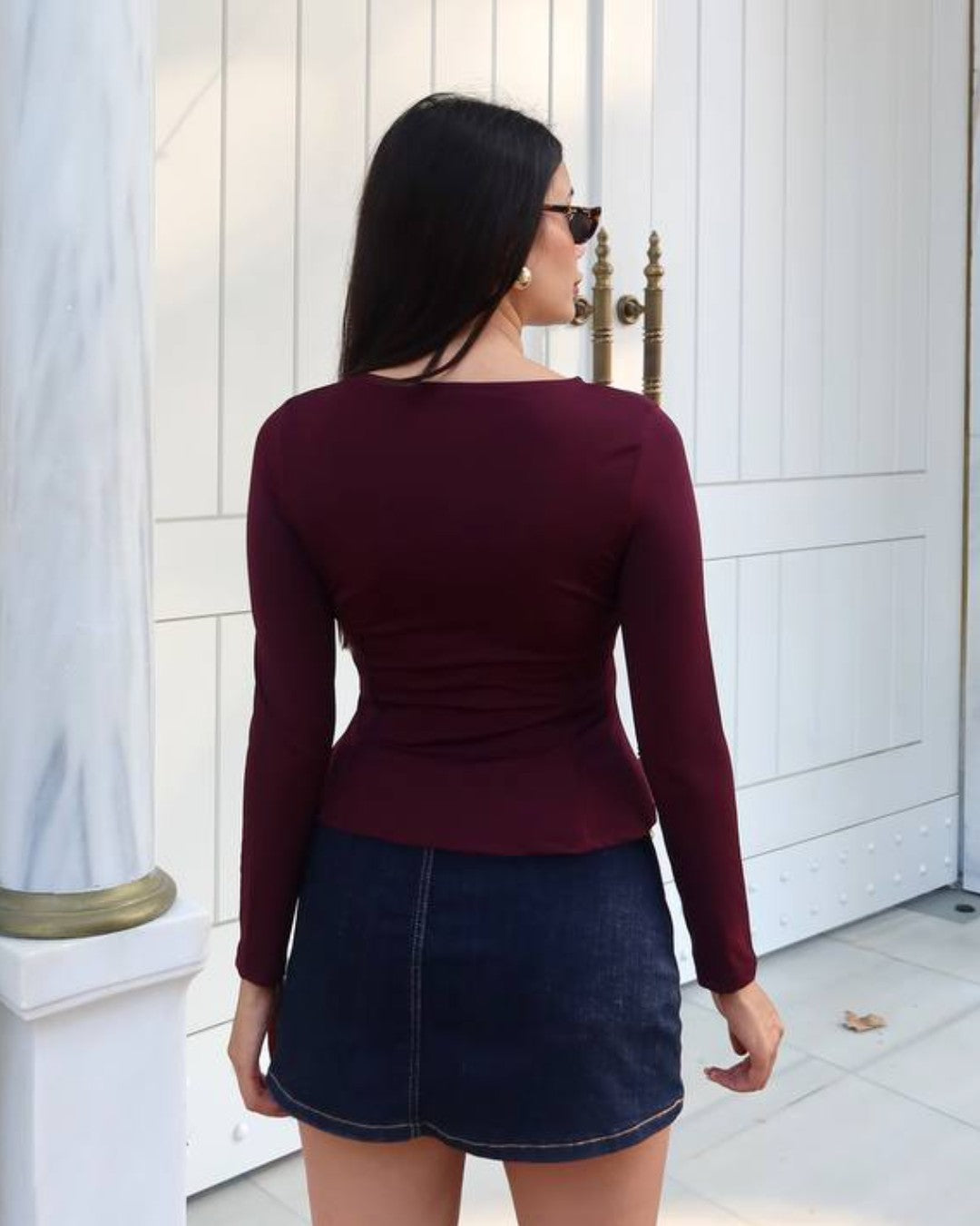 Sculpted Peplum Top