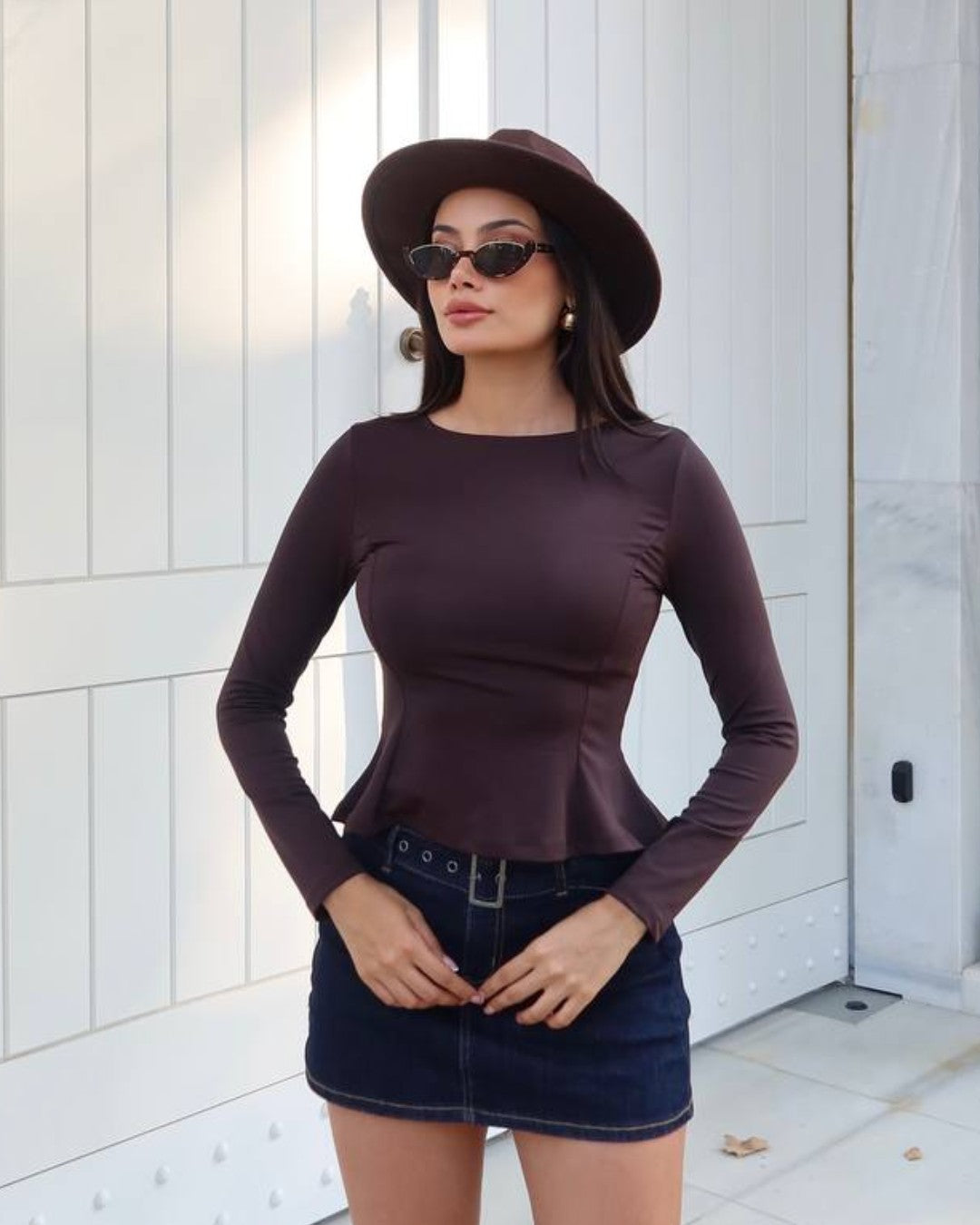Sculpted Peplum Top