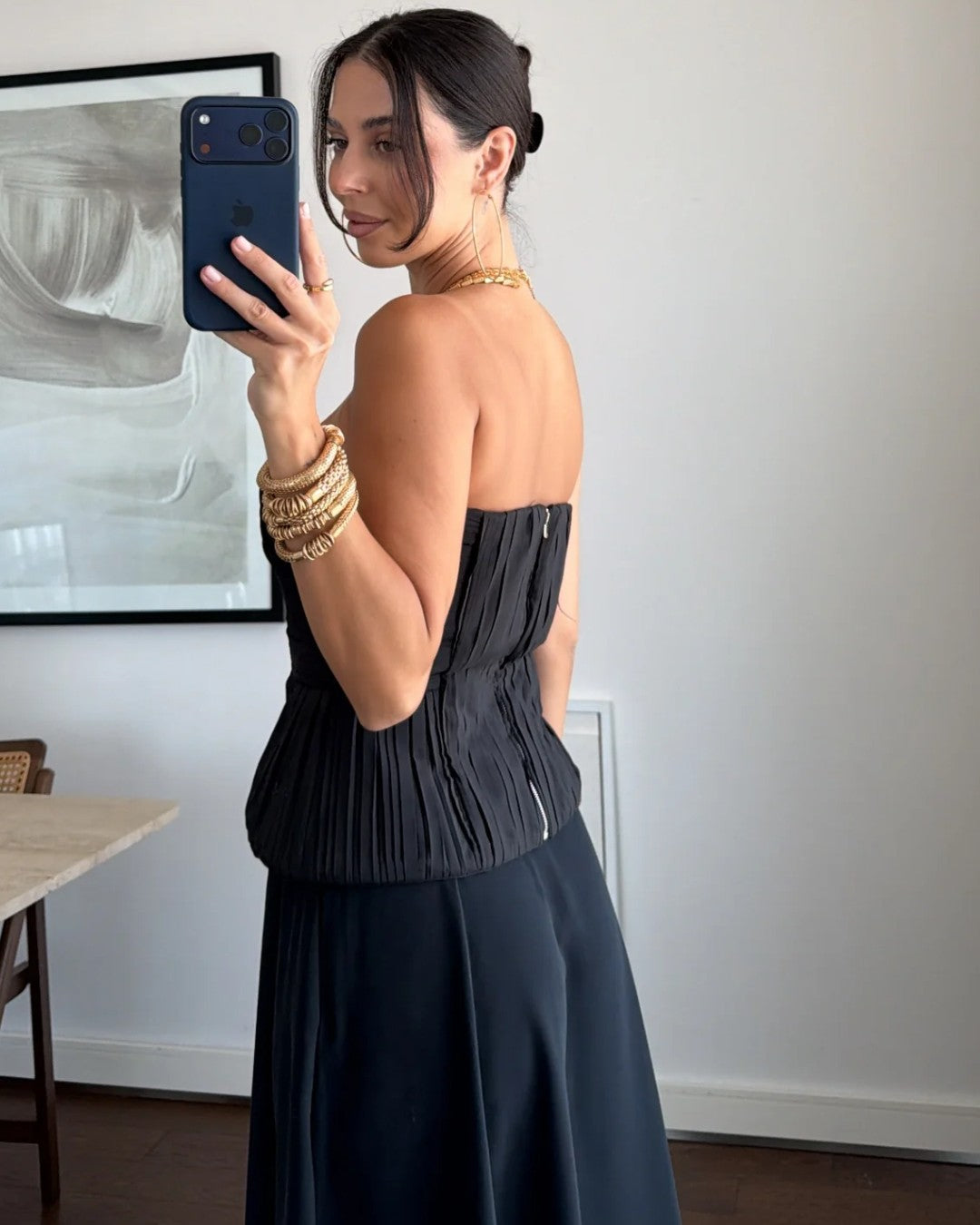 Sculpted Pleat Corset Top