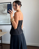 Sculpted Pleat Corset Top