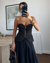 Sculpted Pleat Corset Top