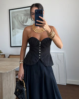 Sculpted Pleat Corset Top