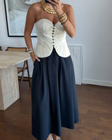 Sculpted Pleat Corset Top