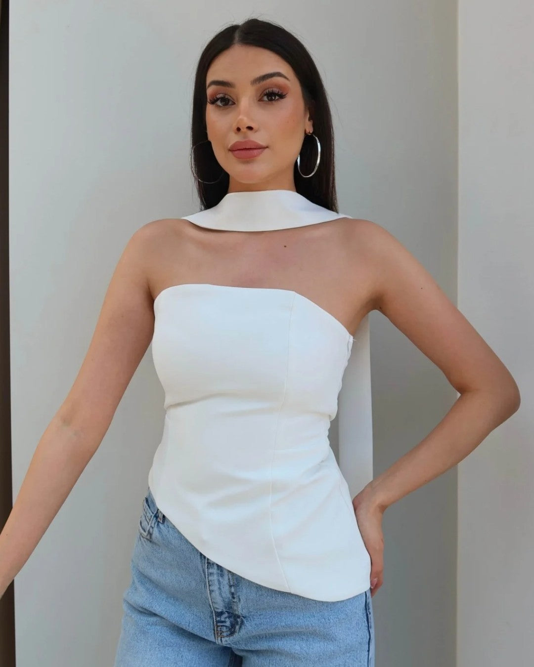 Sculpted Scarf Top