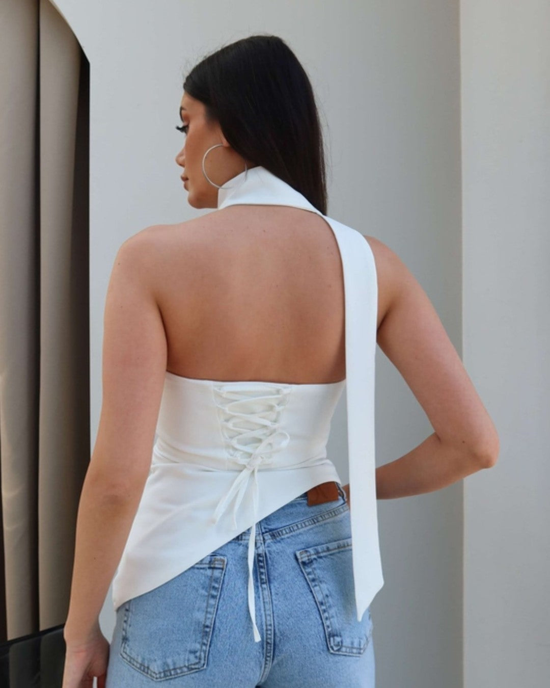 Sculpted Scarf Top