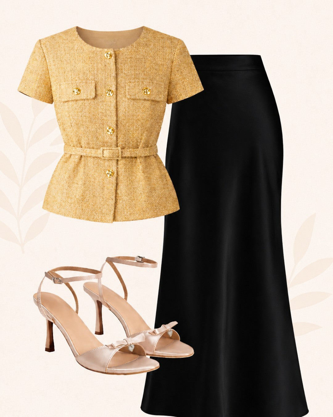 Sculpted Tweed Set + Belt