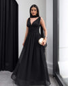 Sculpted Waist Flow Maxi Dress