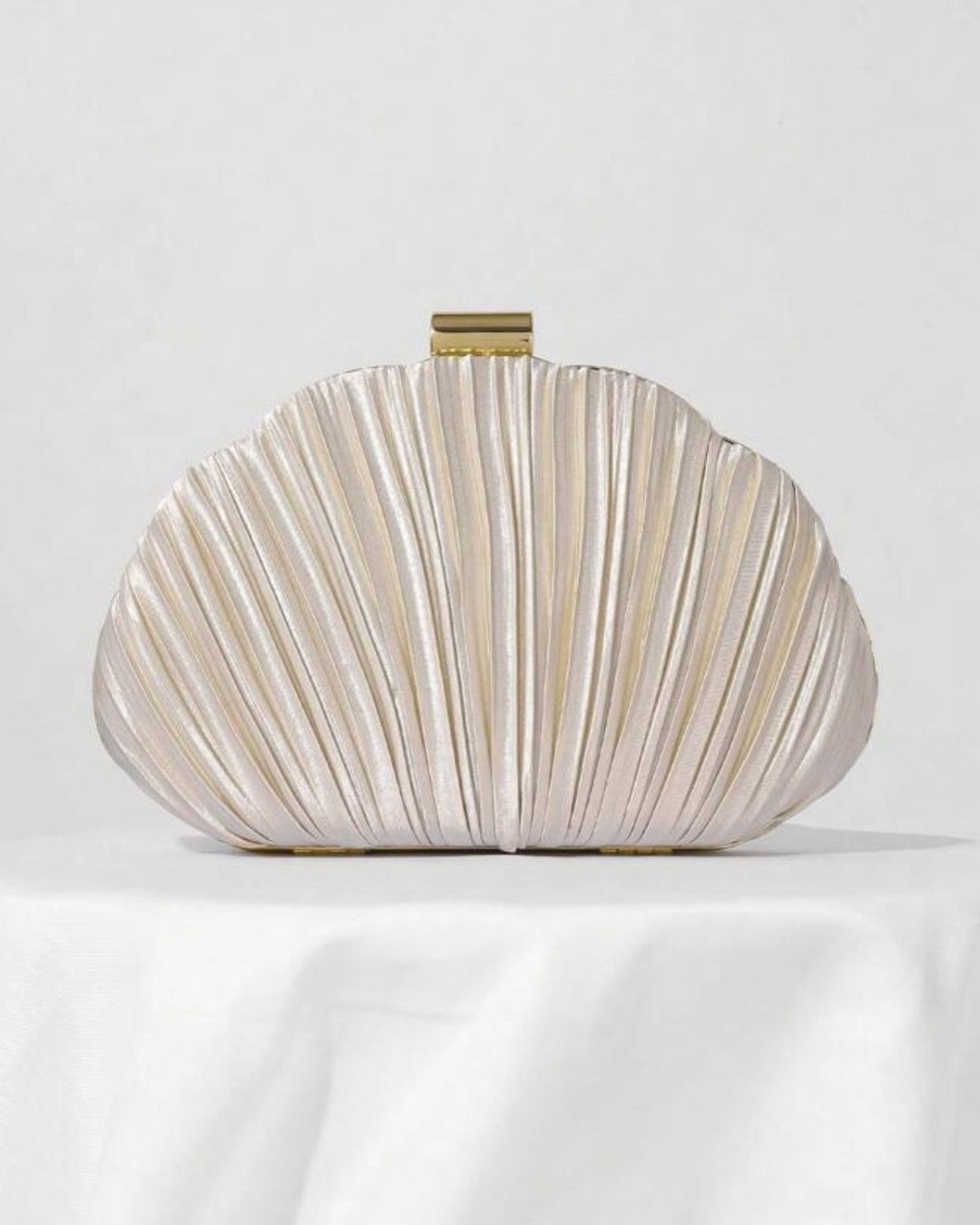 Seashell Satin Clutch