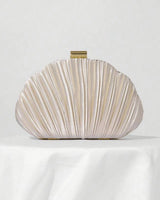 Seashell Satin Clutch