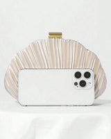 Seashell Satin Clutch