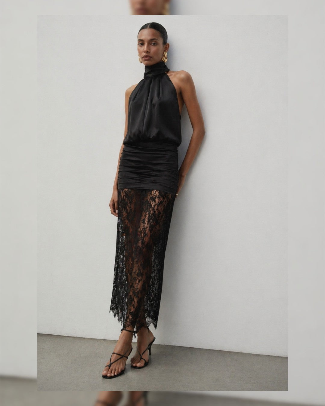 Semi-Sheer Lace Skirt