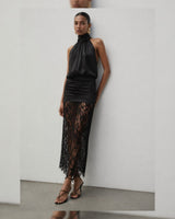 Semi-Sheer Lace Skirt
