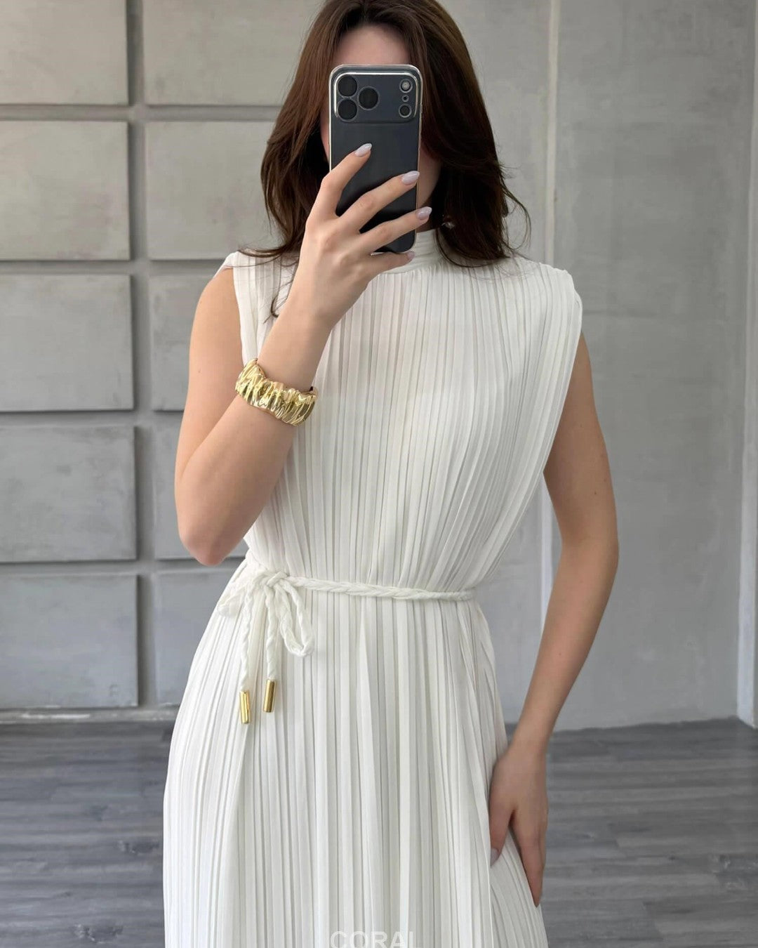 Serenity Pleated Dress