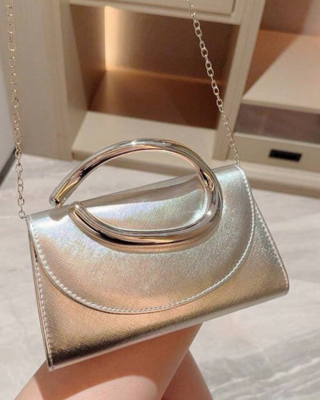 Silver Aura Clutch