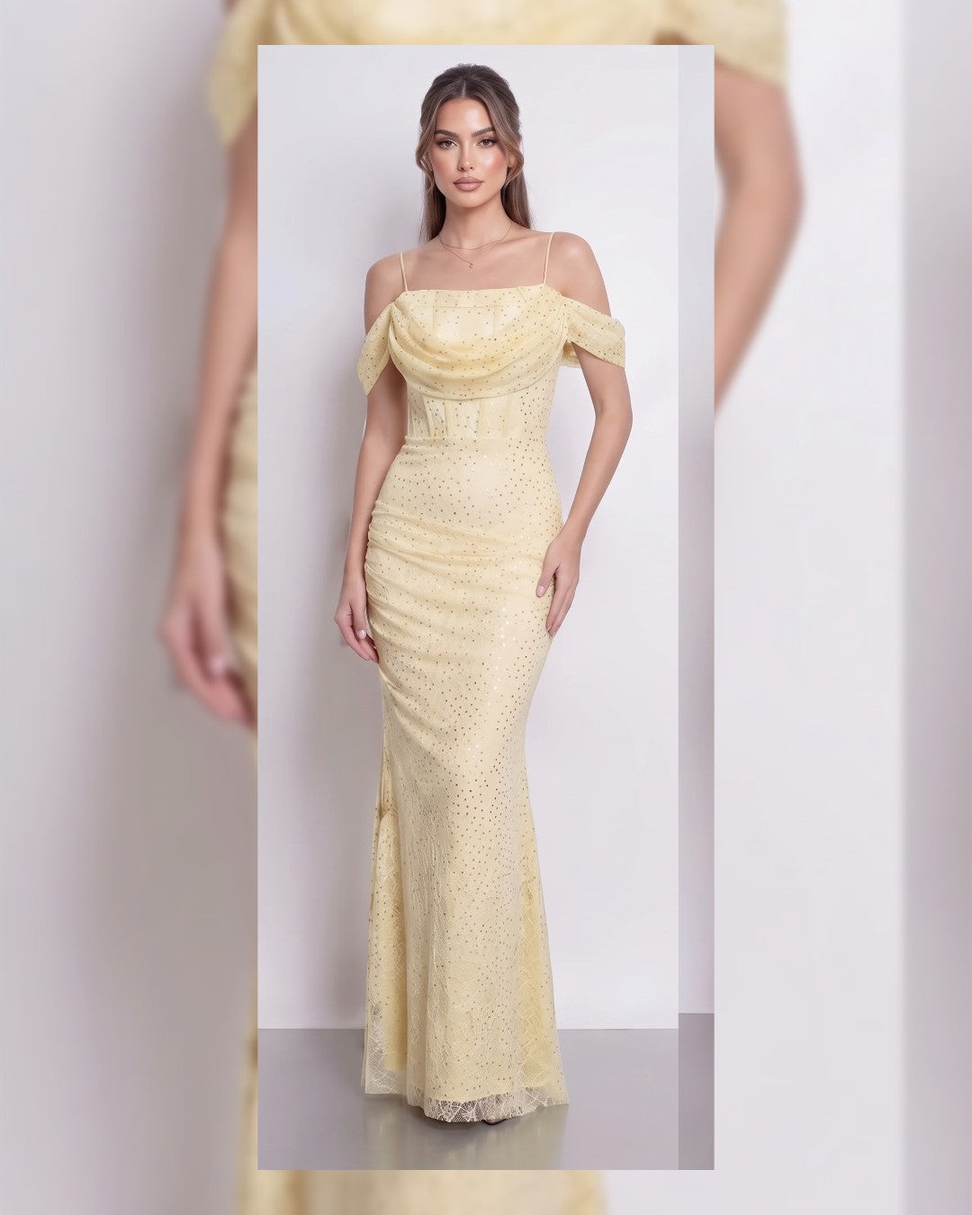 Solène Lace Off-Shoulder Gown