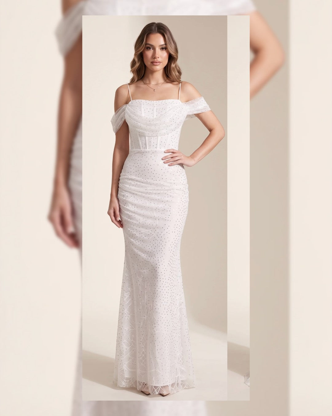 Solène Lace Off-Shoulder Gown