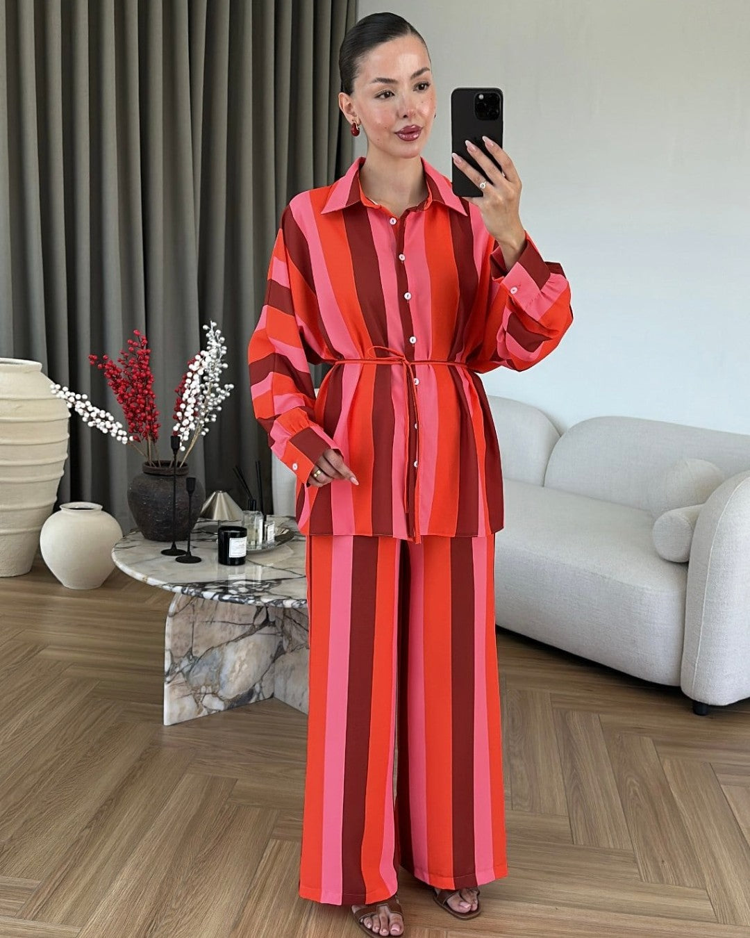 Solène Sunset Stripe Set