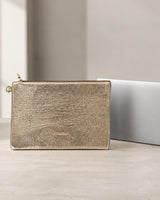 Solenne Metallic Laptop Clutch