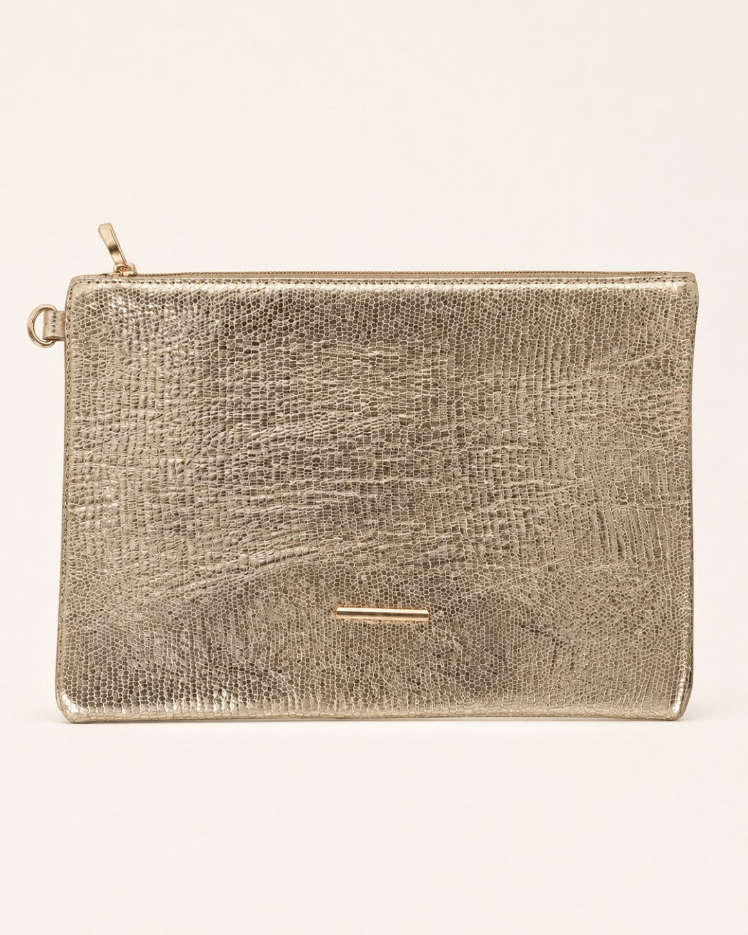 Solenne Metallic Laptop Clutch