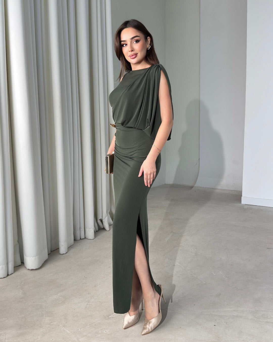Sorella Draped Evening Dress