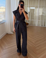 Structured Denim Set + Belt