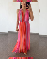 Sunset Pleated Maxi Dress