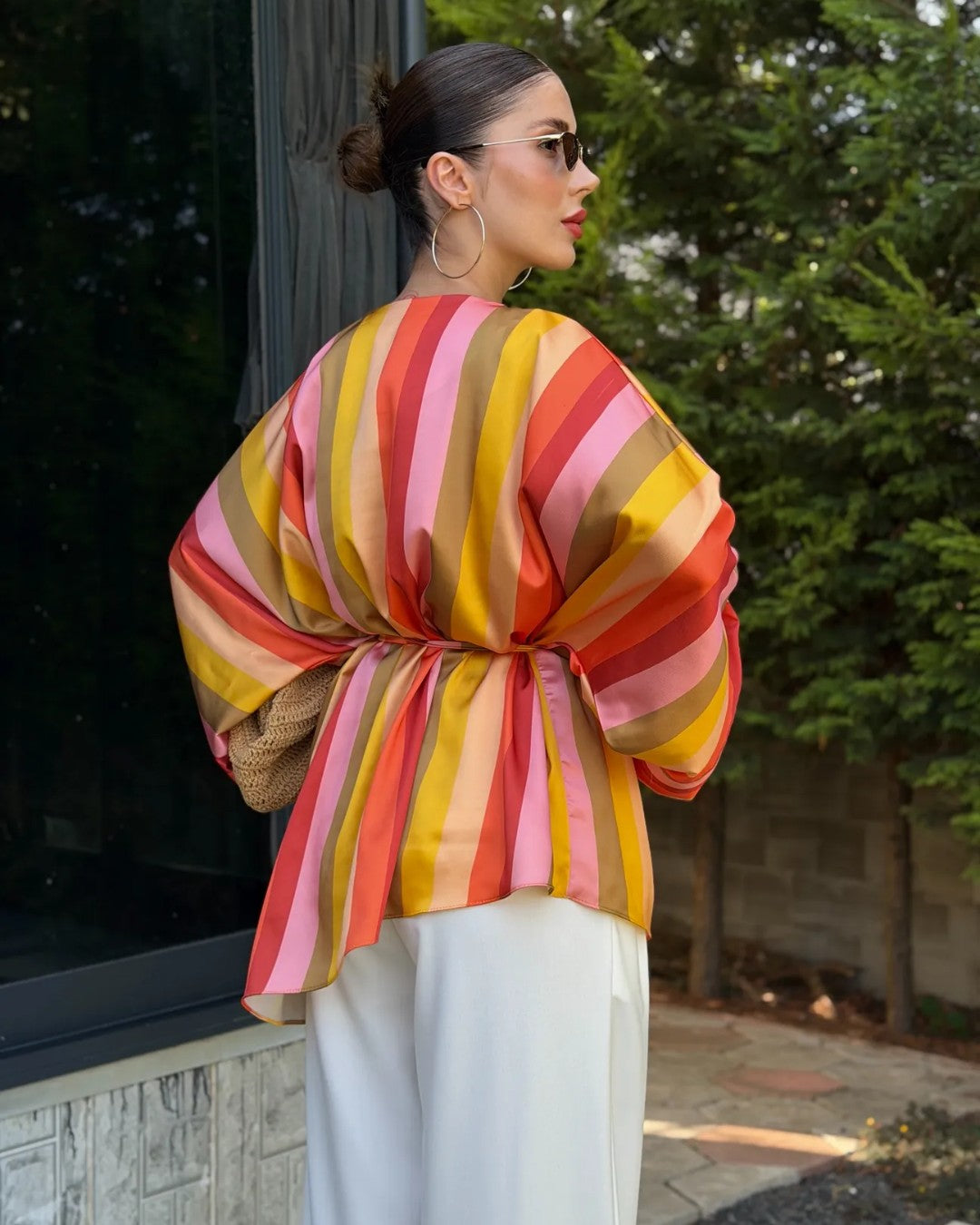 Sunset Summer Striped Shirt + Belt